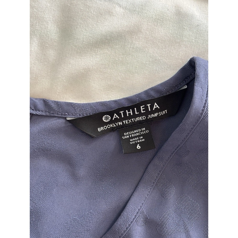 Athleta Brooklyn Jumpsuit Sleeveless V-Neck Womens‎ Sz 6 Purple quick dry - Picture 5 of 9